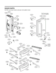 Door Parts parts for Lg Refrigerator GR-L22ANSXM from AppliancePartsPros.com