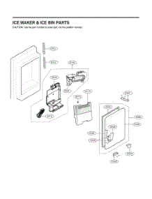 Ice Maker And Ice Bin Parts parts for Lg Refrigerator GR-L22ANSXM from AppliancePartsPros.com