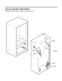 Valve And Water Tube Parts parts for Lg Refrigerator GR-L22ANSXM from AppliancePartsPros.com