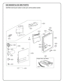 Ice Maker And Ice Bin Parts 1 parts for Lg Refrigerator GR-L248KSRM from AppliancePartsPros.com