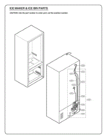 Ice Maker And Ice Bin Parts 2 parts for Lg Refrigerator GR-L248KSRM from AppliancePartsPros.com