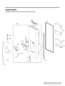 Door Parts 1 parts for Lg Refrigerator GR-L248MSRM from AppliancePartsPros.com