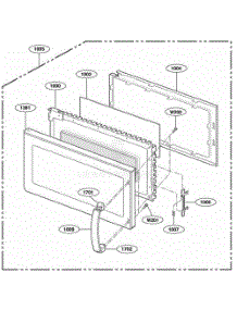 Door Parts parts for Lg Range HMV9302 from AppliancePartsPros.com