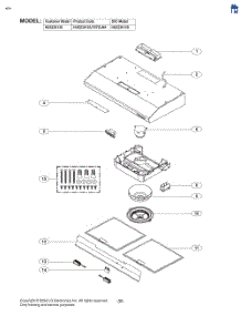Diagram On Page 3 parts for Lg Range Hood HUEZ2413S from AppliancePartsPros.com