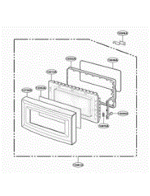 Door Parts parts for Lg Range JE1360BC from AppliancePartsPros.com