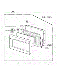 Door Parts parts for Lg Range JE1590WH from AppliancePartsPros.com