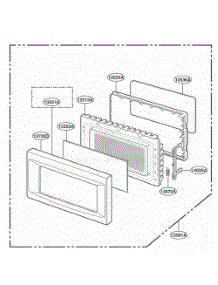 Door Parts parts for Lg Range JE1860BH from AppliancePartsPros.com