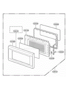 Door Parts parts for Lg Range JE1860CB from AppliancePartsPros.com