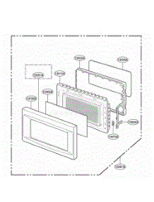 Door Parts parts for Lg Range JE1860GB from AppliancePartsPros.com