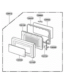 Door Parts parts for Lg Wall Oven JES1133WD from AppliancePartsPros.com