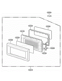 Door Parts parts for Lg Wall Oven JES1351WB from AppliancePartsPros.com