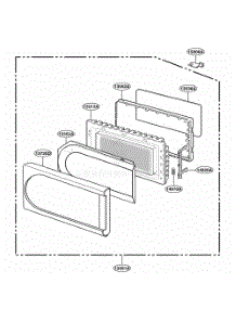 Door Parts parts for Lg Range JES1358WJ from AppliancePartsPros.com