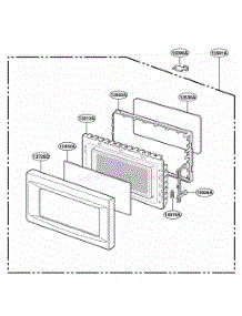 Door Parts parts for Lg Range JES1451BJ from AppliancePartsPros.com
