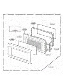 Door Parts parts for Lg Range JES1851SB from AppliancePartsPros.com
