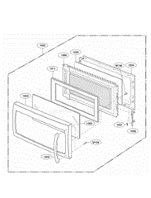 Door Parts parts for Lg Range JMV8196AAW from AppliancePartsPros.com