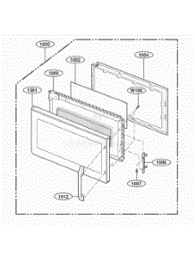 Door Parts parts for Lg Range JMV8196ACS from AppliancePartsPros.com