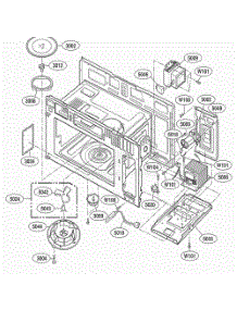 Interior Parts 1 parts for Lg Range JMV8196ACW from AppliancePartsPros.com