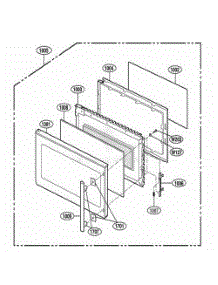 Door Parts parts for Lg Range JMV8208AAS from AppliancePartsPros.com