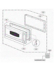 Door Parts parts for Lg Range JVM1490BH from AppliancePartsPros.com