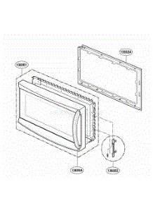 Door Parts parts for Lg Range JVM1490CD from AppliancePartsPros.com
