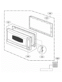 Door Parts parts for Lg Range JVM1490SH from AppliancePartsPros.com