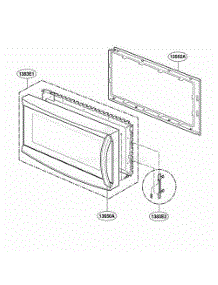 Door Parts parts for Lg Range JVM1490WD from AppliancePartsPros.com