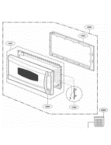 Door Parts parts for Lg Range JVM1490WH from AppliancePartsPros.com