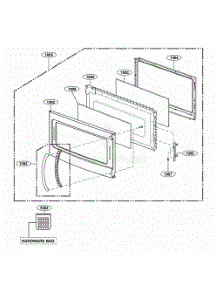 Door Parts parts for Lg Range JVM1540DMBB from AppliancePartsPros.com