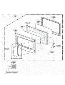 Door Parts parts for Lg Range JVM1540DMWW from AppliancePartsPros.com
