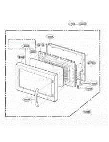 Door Parts parts for Lg Range KCMC155JBL from AppliancePartsPros.com