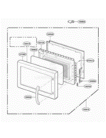 Door Parts parts for Lg Range KCMC155JWH from AppliancePartsPros.com