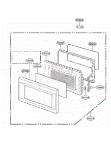 Door Parts parts for Lg Range KCMS145JBT1 from AppliancePartsPros.com