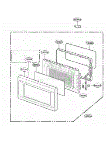 Door Parts parts for Lg Range KCMS145JBU from AppliancePartsPros.com
