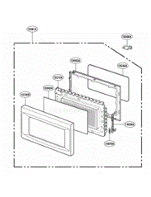Door Parts parts for Lg Range KCMS1555RBL from AppliancePartsPros.com