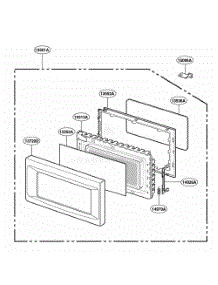 Door Parts parts for Lg Range KCMS1555RBT from AppliancePartsPros.com