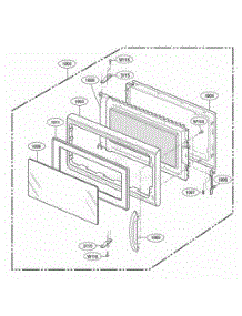 Door Parts parts for Lg Wall Oven KHMC107EBT from AppliancePartsPros.com