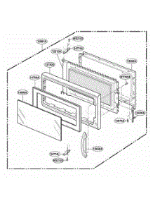 Door Parts parts for Lg Range KHMC107EBT1 from AppliancePartsPros.com