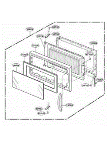 Door Parts parts for Lg Wall Oven KHMC107EWH from AppliancePartsPros.com