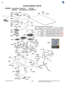 Exploded View parts for Lg Cooktop LCE3010SBE from AppliancePartsPros.com
