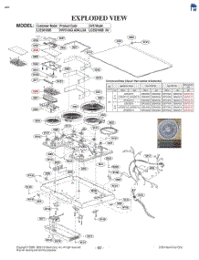 Exploded View parts for Lg Cooktop LCE3010SBE from AppliancePartsPros.com