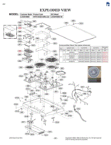 Exploded View parts for Lg Cooktop LCE3010SBE from AppliancePartsPros.com