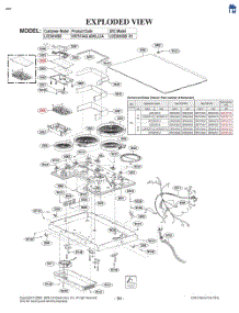Exploded View parts for Lg Cooktop LCE3010SBE from AppliancePartsPros.com
