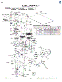 Exploded View parts for Lg Cooktop LCE3010SBE from AppliancePartsPros.com