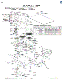 Exploded View parts for Lg Cooktop LCE3010SBE from AppliancePartsPros.com