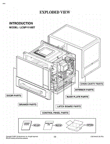 Exploded View parts for Lg Microwave LCSP1110ST from AppliancePartsPros.com