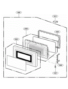 Door Parts parts for Lg Wall Oven LD10MP from AppliancePartsPros.com