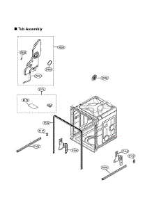 Tub Assy parts for Lg Dishwasher LDB4548ST/00 from AppliancePartsPros.com