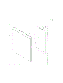 Front Cover Parts parts for Lg Dishwasher LDF5545BB from AppliancePartsPros.com