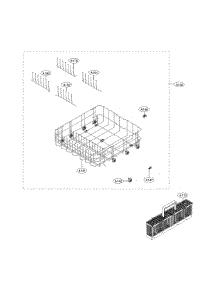 Lower Rack Parts parts for Lg Dishwasher LDF5545BB from AppliancePartsPros.com