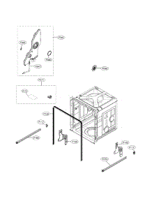 Tub Parts parts for Lg Dishwasher LDF5545BD from AppliancePartsPros.com